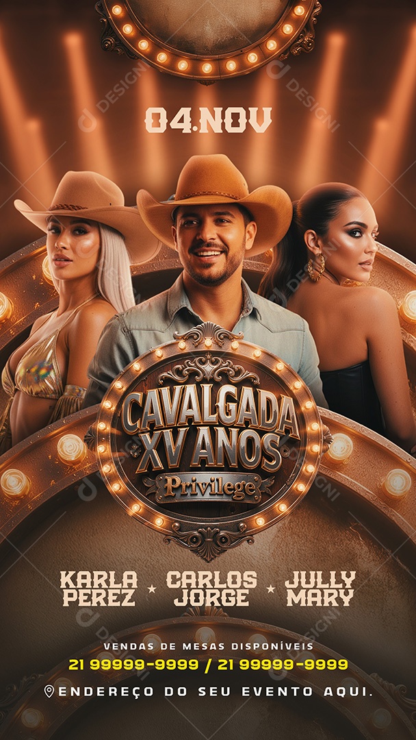 Story Flyer Cavalgada XV Anos Social Media PSD Editável