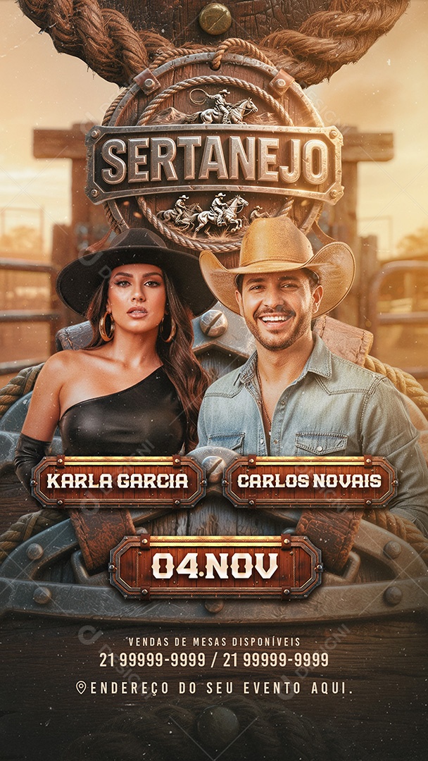 Story Flyer Sertanejo Social Media PSD Editável
