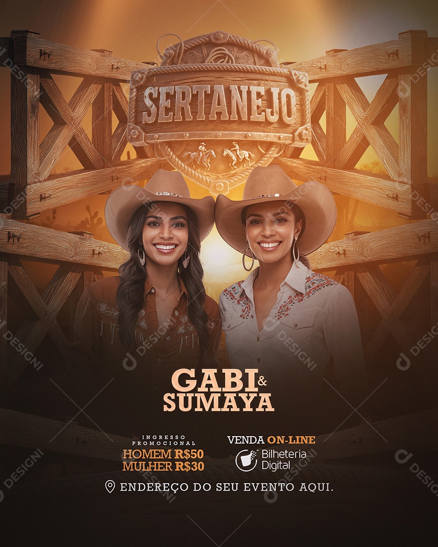 Flyer Sextanejo Social Media PSD Editável