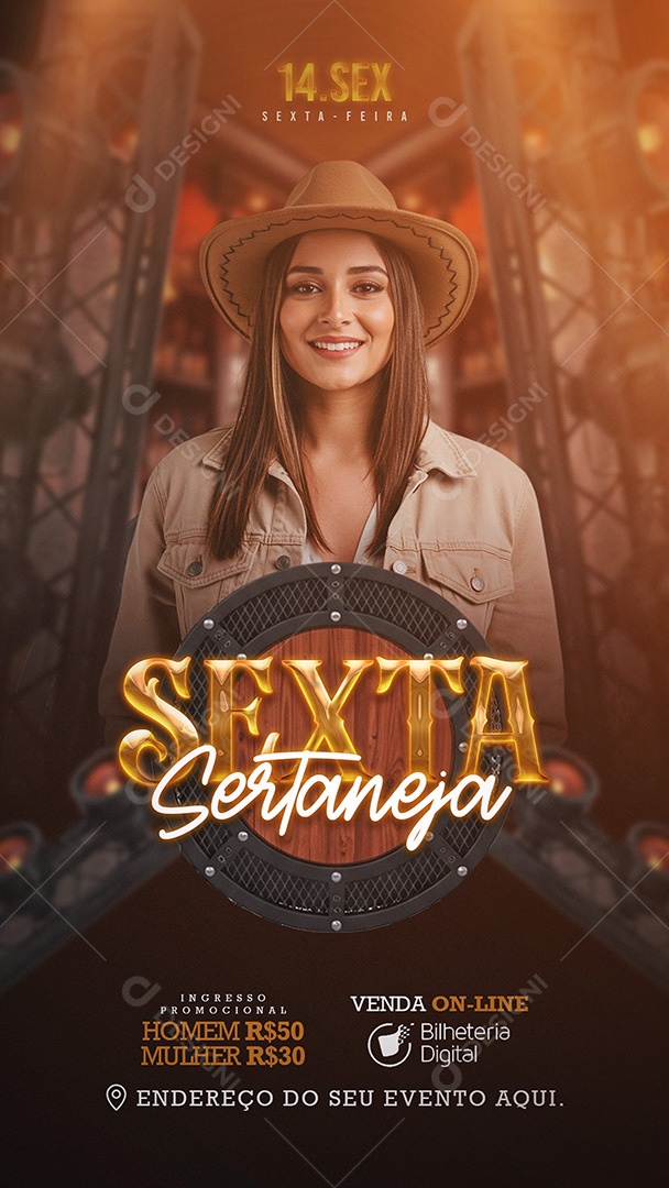 Story Flyer Sexta Sertaneja Social Media PSD Editável