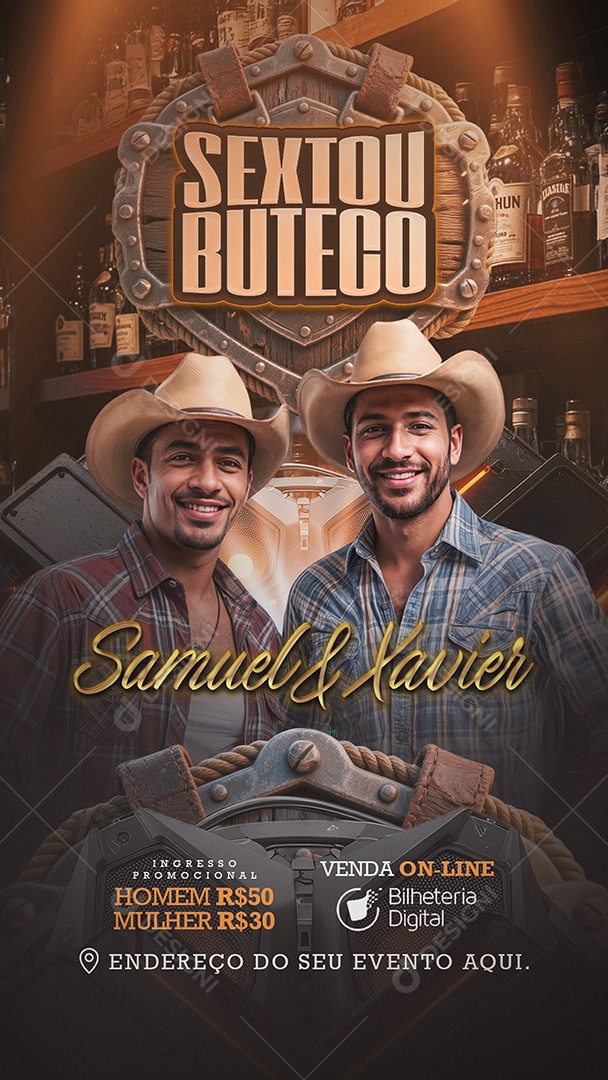 Story Flyer Sextou Buteco Social Media PSD Editável