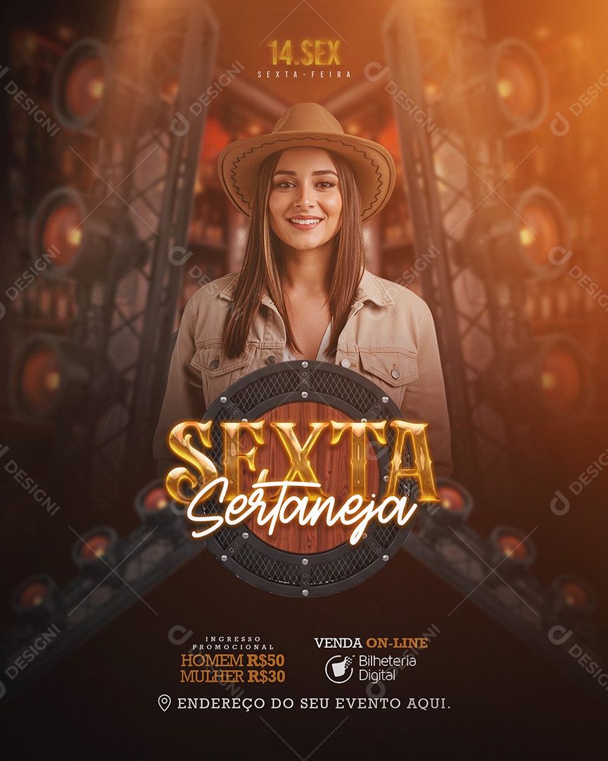 Flyer Sextaneja Social Media PSD Editável