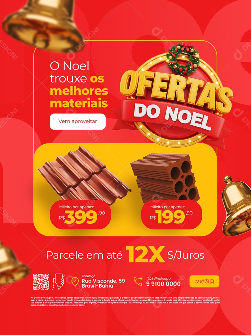 Ofertas do Noel Loja de Construção O Noel Trouxe Os Melhores Materiais Social Media PSD Editável