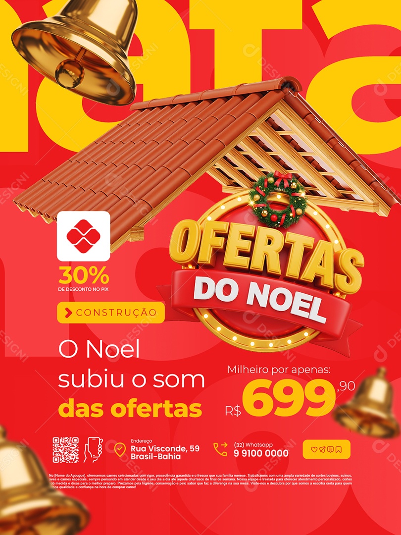 Ofertas do Noel Loja de Construção Milheiro Social Media PSD Editável
