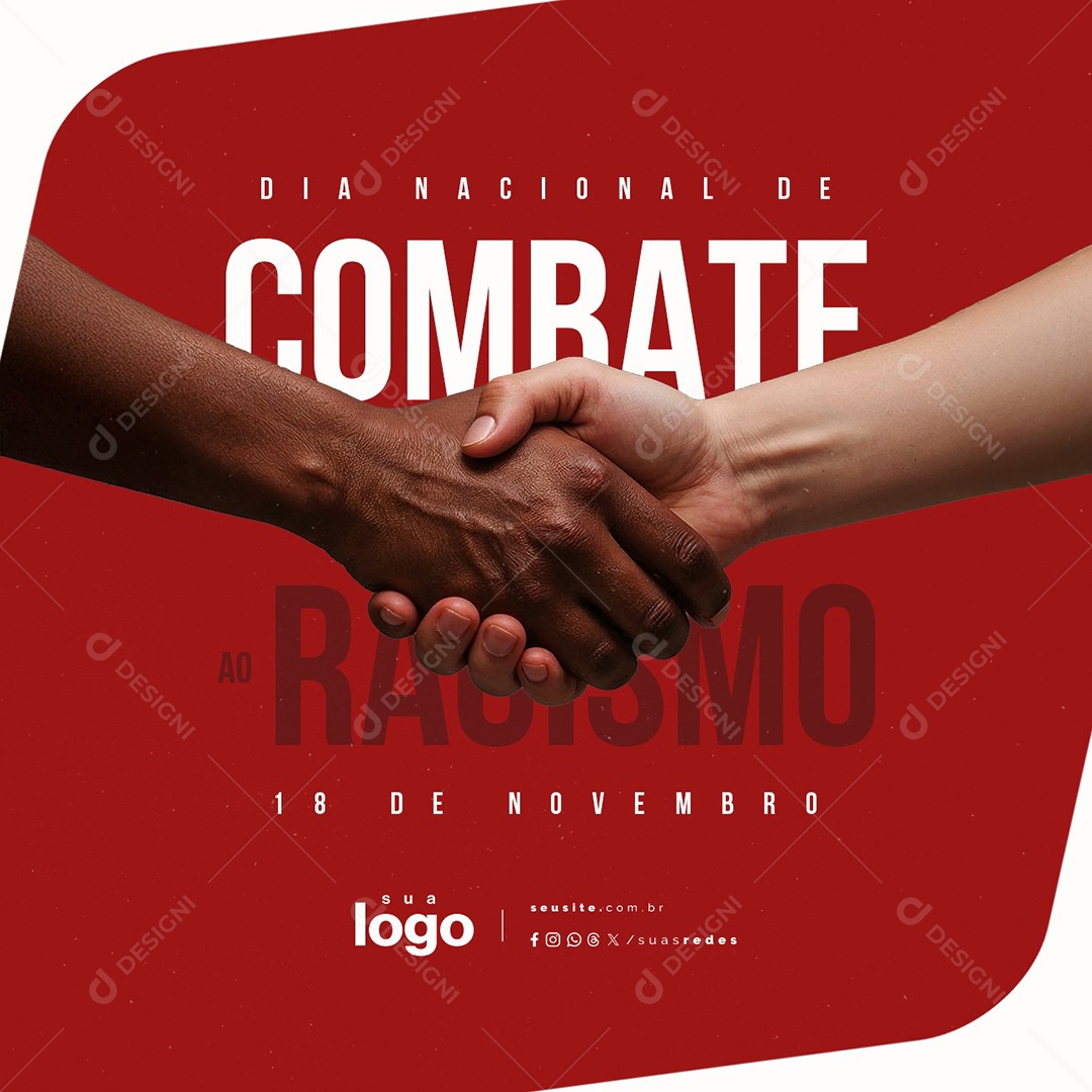 Dia Nacional de Combate ao Racismo 18 de Novembro Social Media PSD Editável
