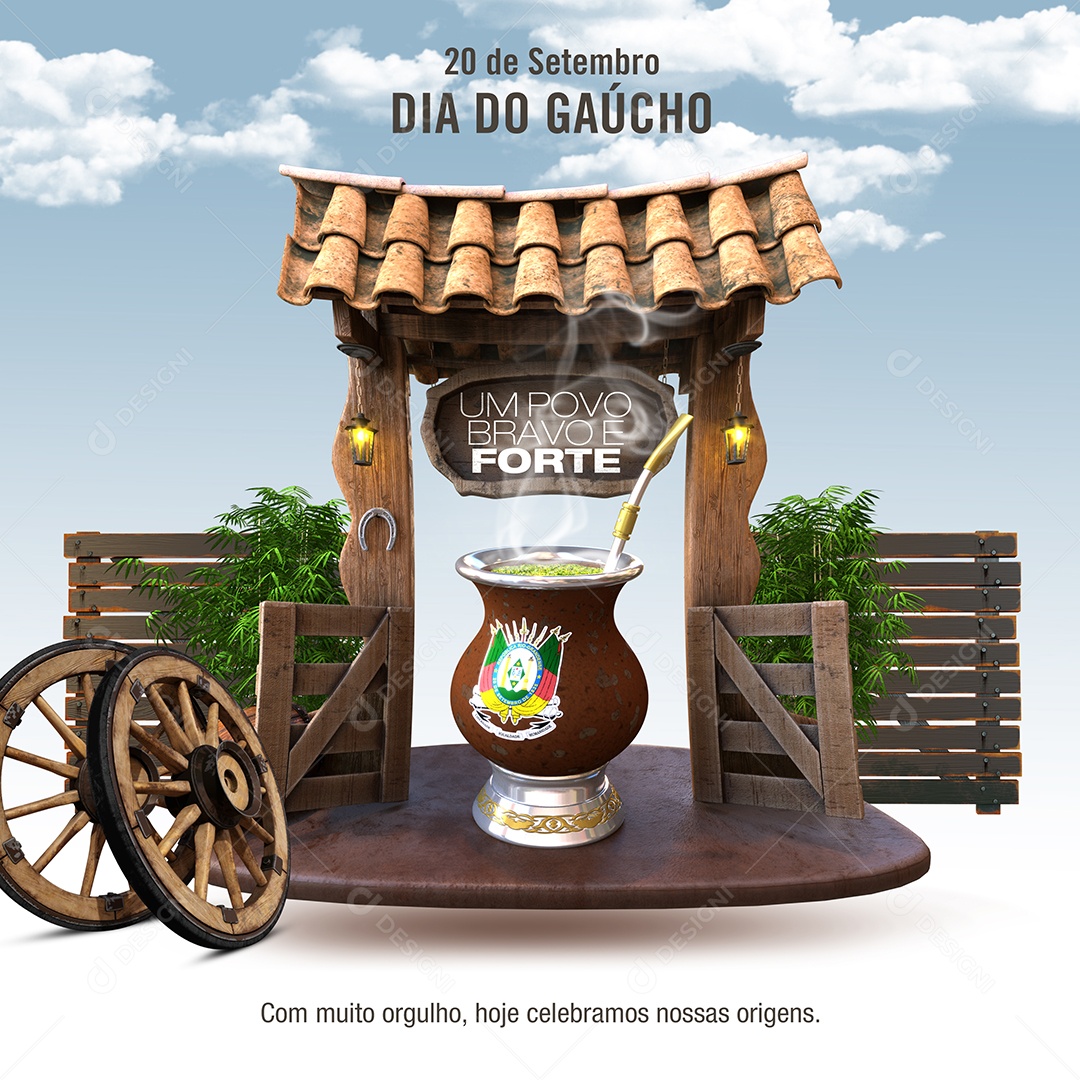 Dia do Gaúcho 20 de Setembro Social Media PSD Editável