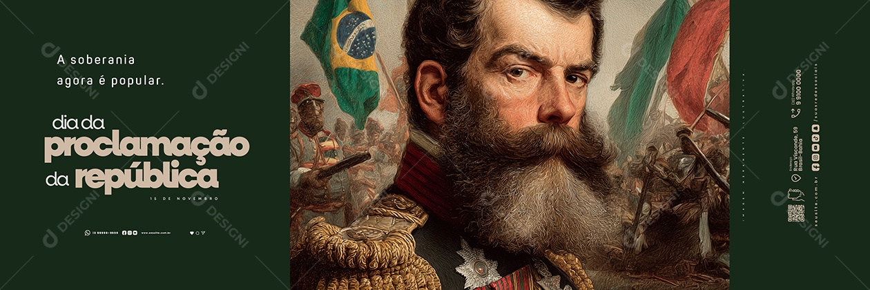 Carrossel Dia da Proclamação da República 15 de Novembro Social Media PSD Editável