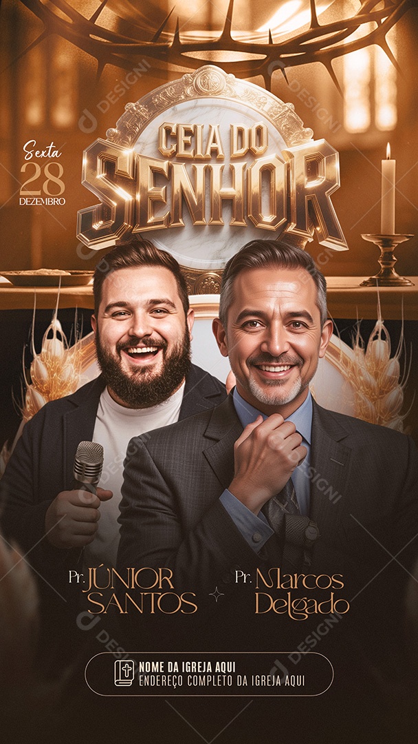 Story Flyer Ceia do Senhor Social Media PSD Editável