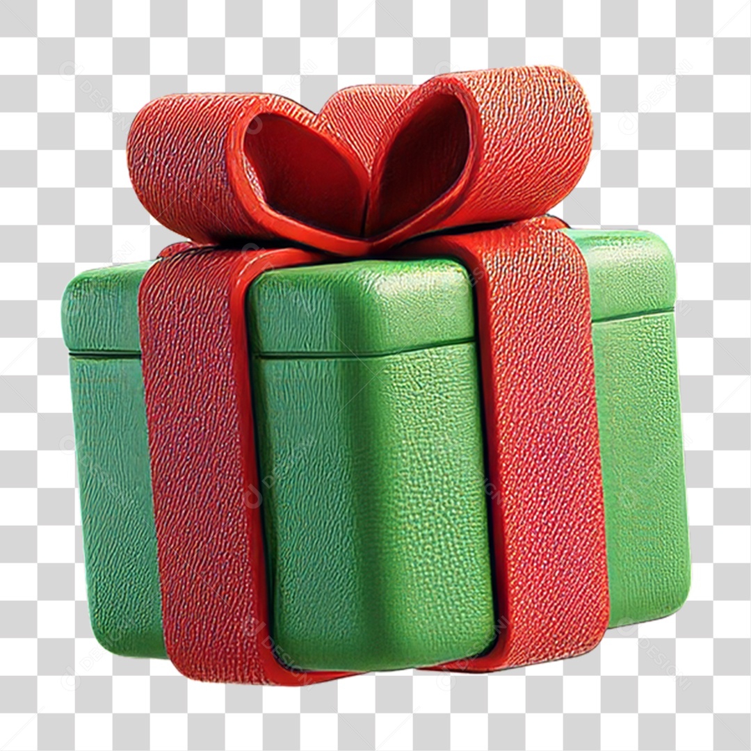 Caixa de Presente para Decoração de Natal PNG Transparente