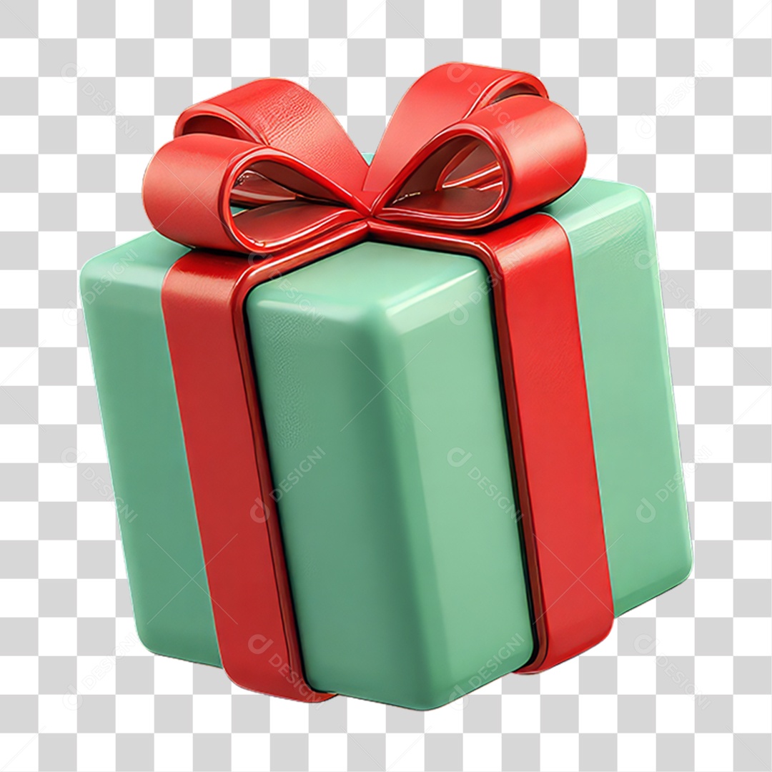 Caixa de Presente para Decoração de Natal PNG Transparente