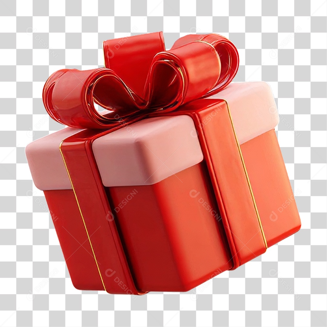 Caixa de Presente para Decoração de Natal PNG Transparente