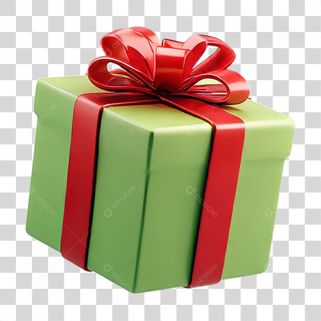 Caixa de Presente para Decoração de Natal PNG Transparente