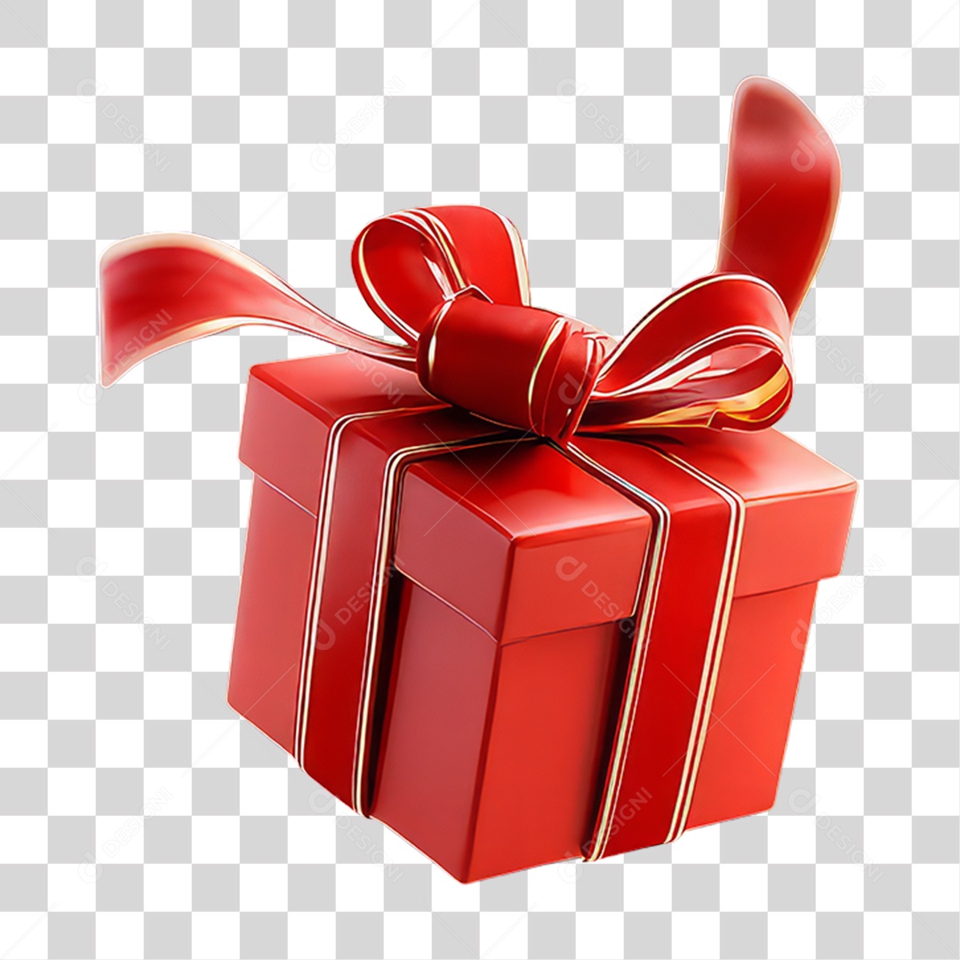 Caixa de Presente para Decoração de Natal PNG Transparente