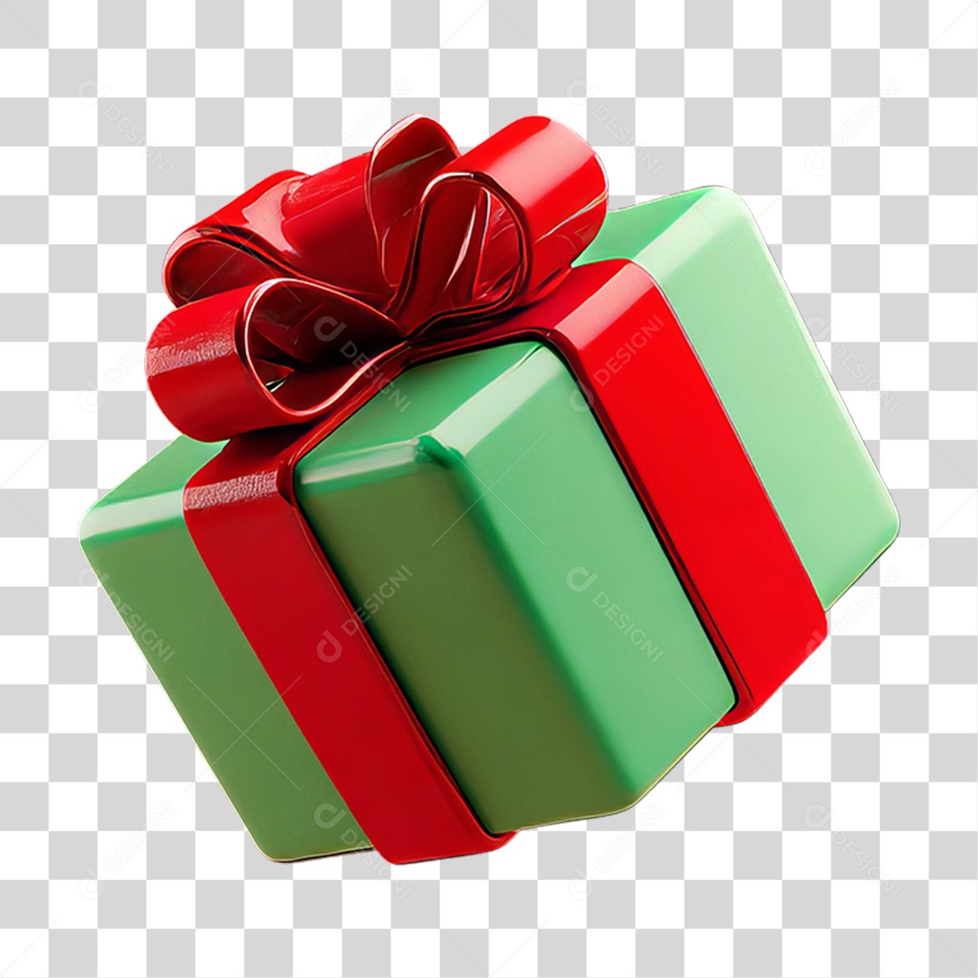 Caixa de Presente para Decoração de Natal PNG Transparente