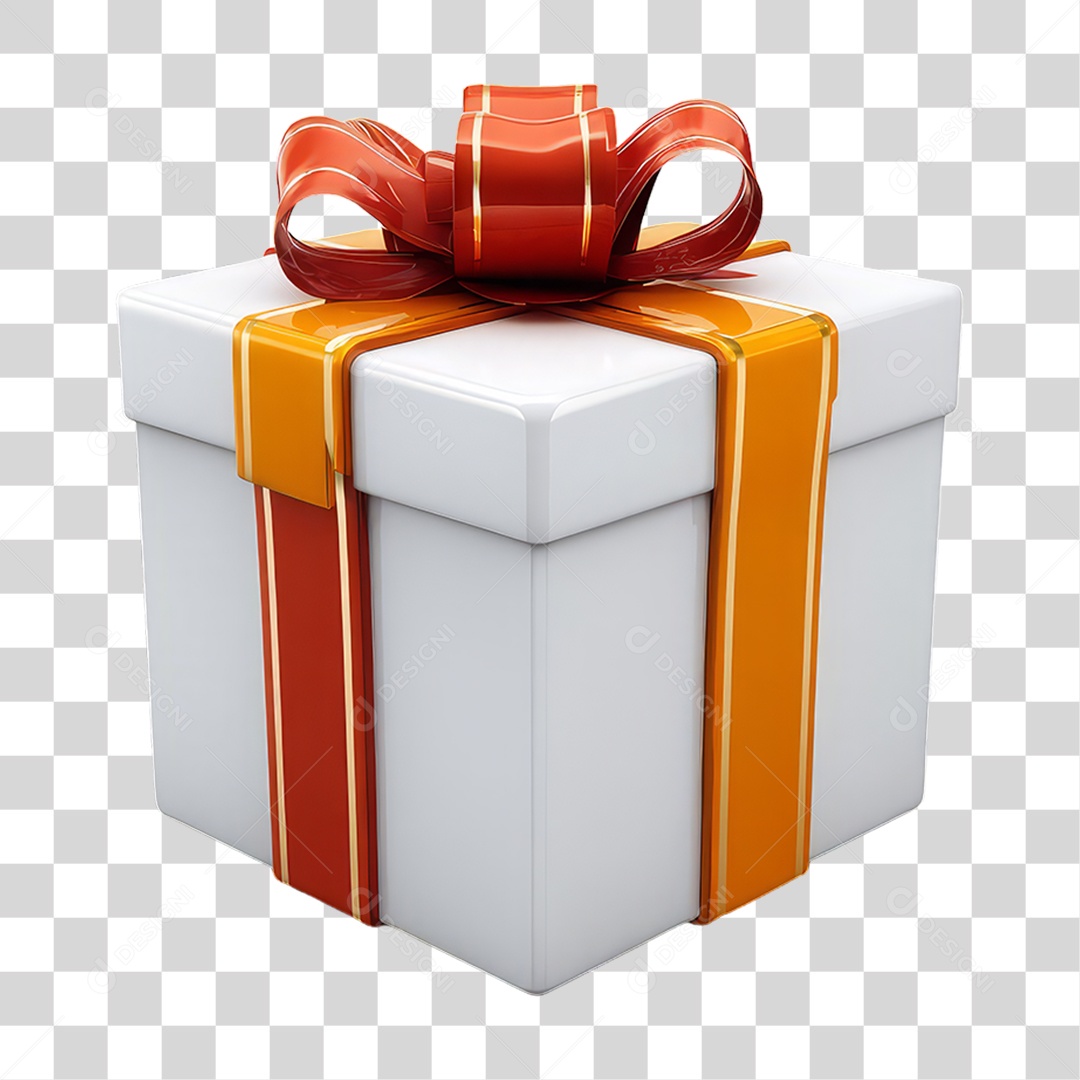 Caixa de Presente para Decoração de Natal PNG Transparente
