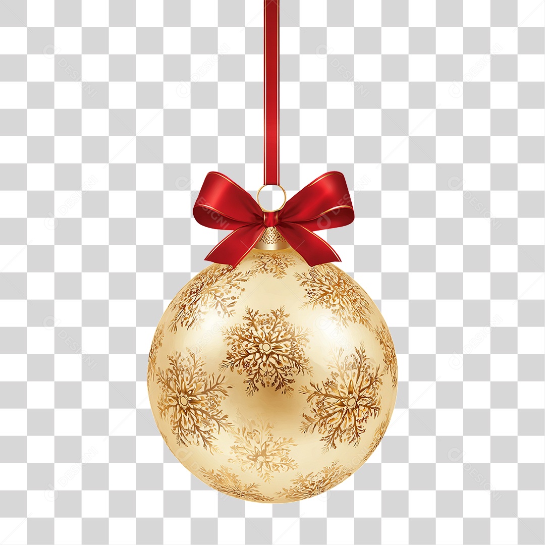 Bola Enfeite para Decoração de Natal PNG Transparente