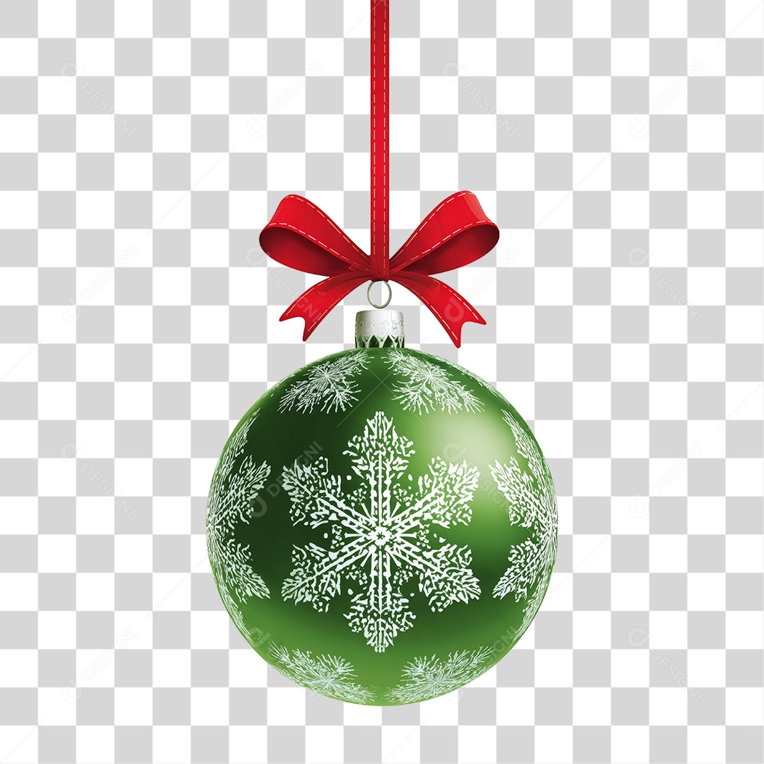 Bola Enfeite para Decoração de Natal PNG Transparente