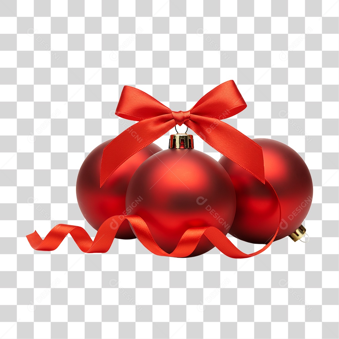 Bolas Enfeites para Decoração de Natal PNG Transparente