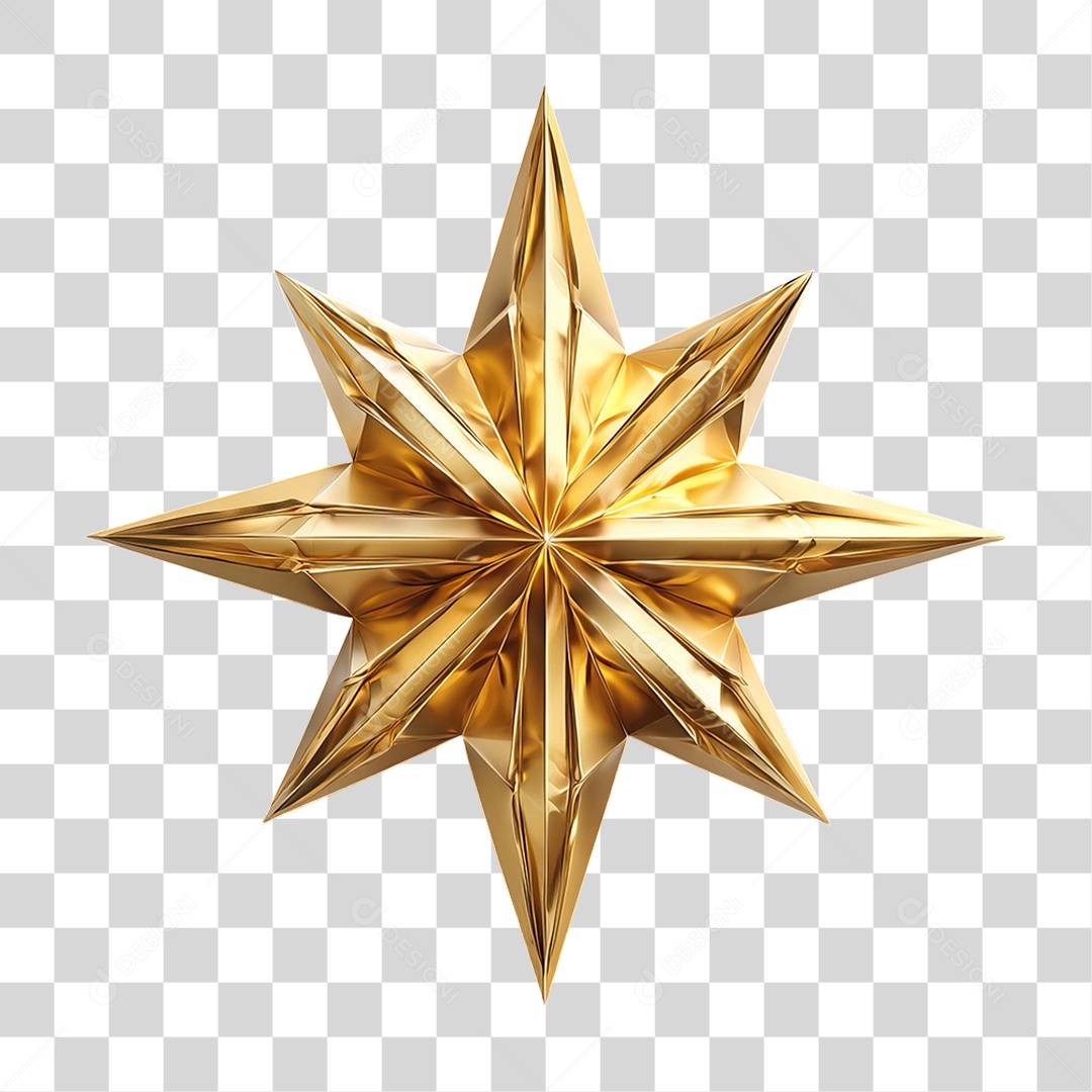 Estrela Enfeite para Decoração de Natal PNG Transparente