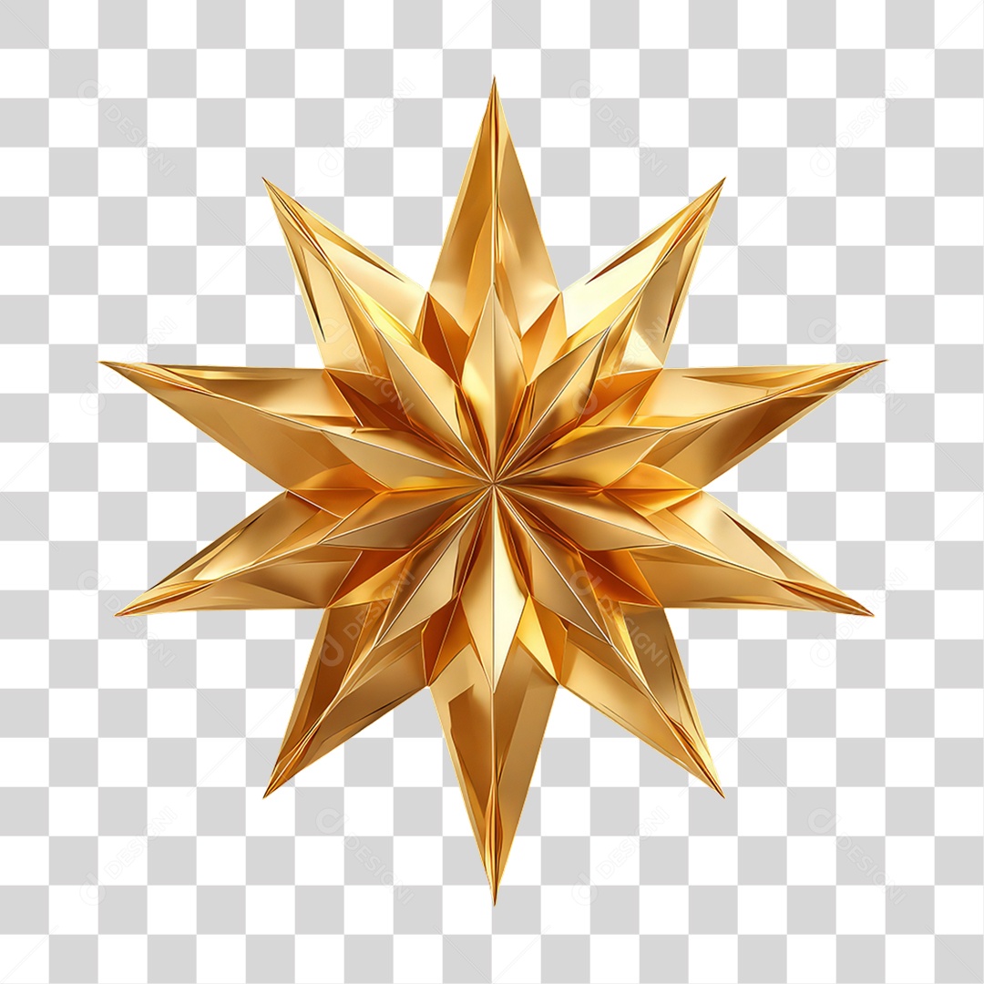 Estrela Enfeite para Decoração de Natal PNG Transparente