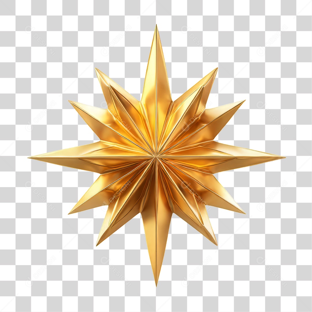Estrela Enfeite para Decoração de Natal PNG Transparente