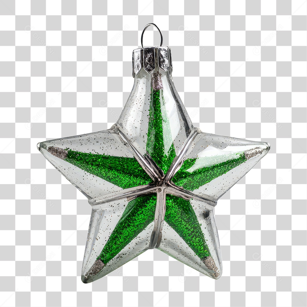 Estrela Enfeite para Decoração de Natal PNG Transparente