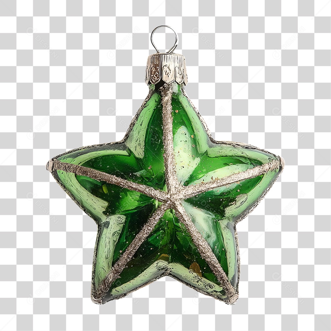 Estrela Enfeite para Decoração de Natal PNG Transparente