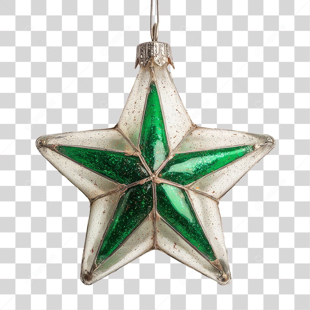 Estrela Enfeite para Decoração de Natal PNG Transparente