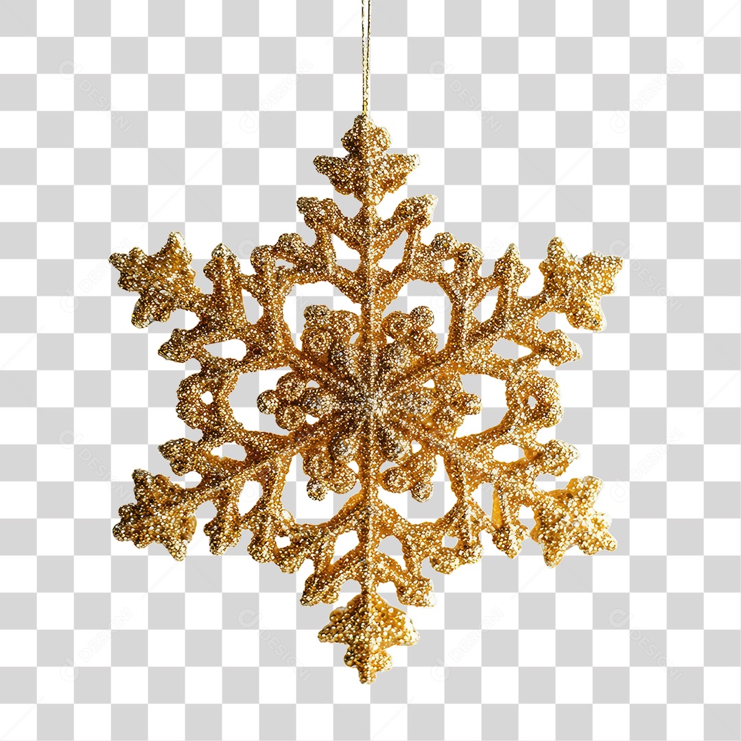 Floco de Neve Enfeite para Decoração de Natal PNG Transparente