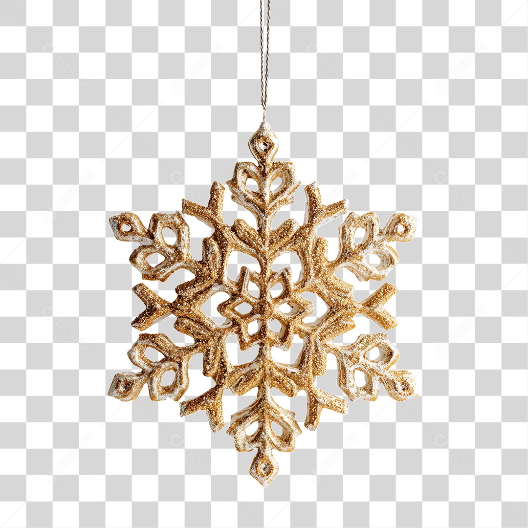 Floco de Neve Enfeite para Decoração de Natal PNG Transparente