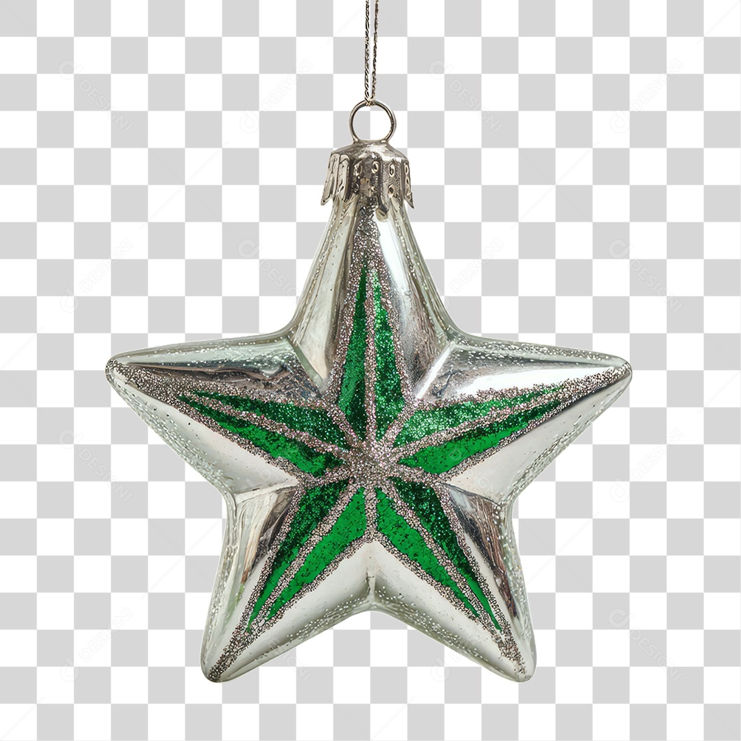 Estrela Enfeite para Decoração de Natal PNG Transparente