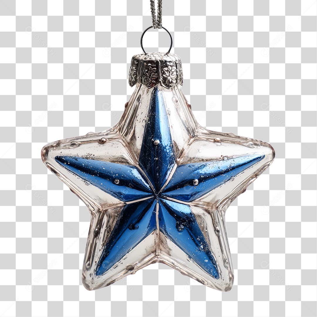 Estrela Enfeite para Decoração de Natal PNG Transparente