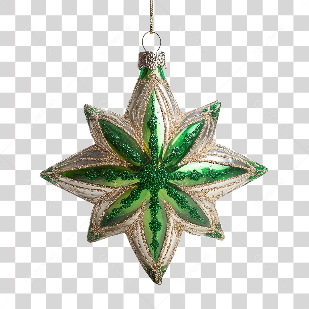 Estrela Enfeite para Decoração de Natal PNG Transparente