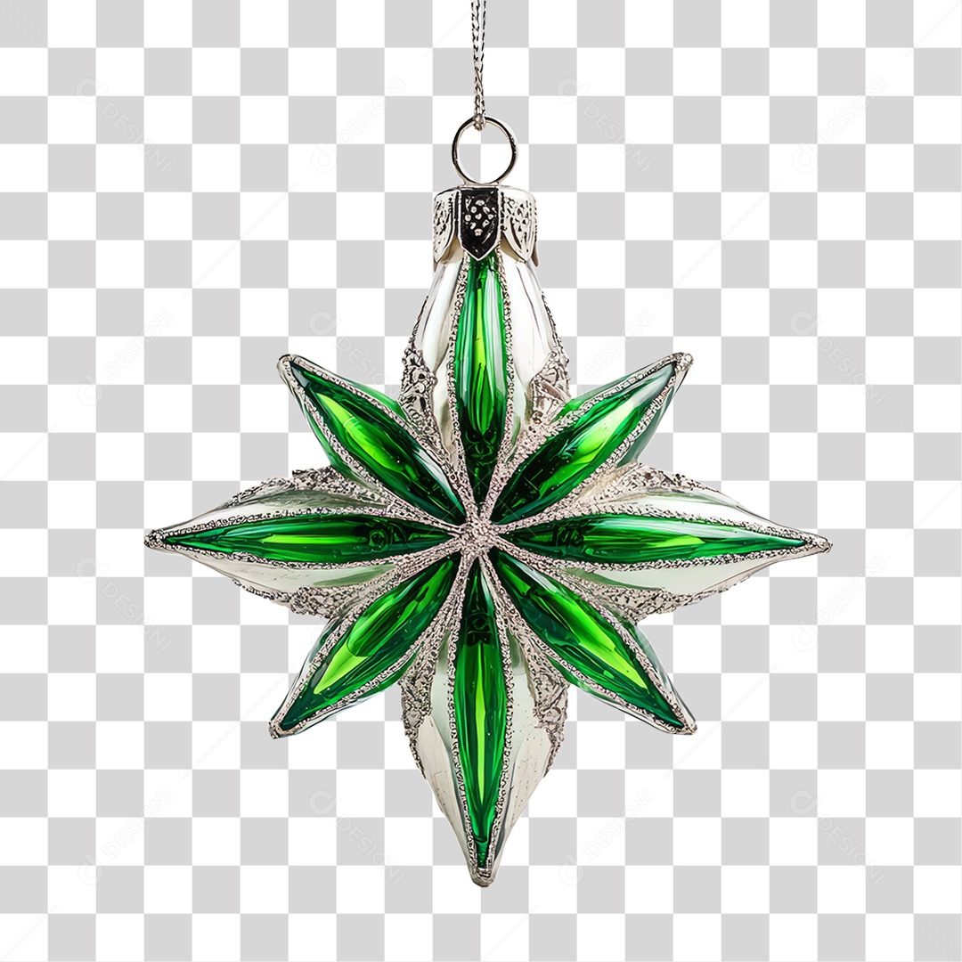Estrela Enfeite para Decoração de Natal PNG Transparente