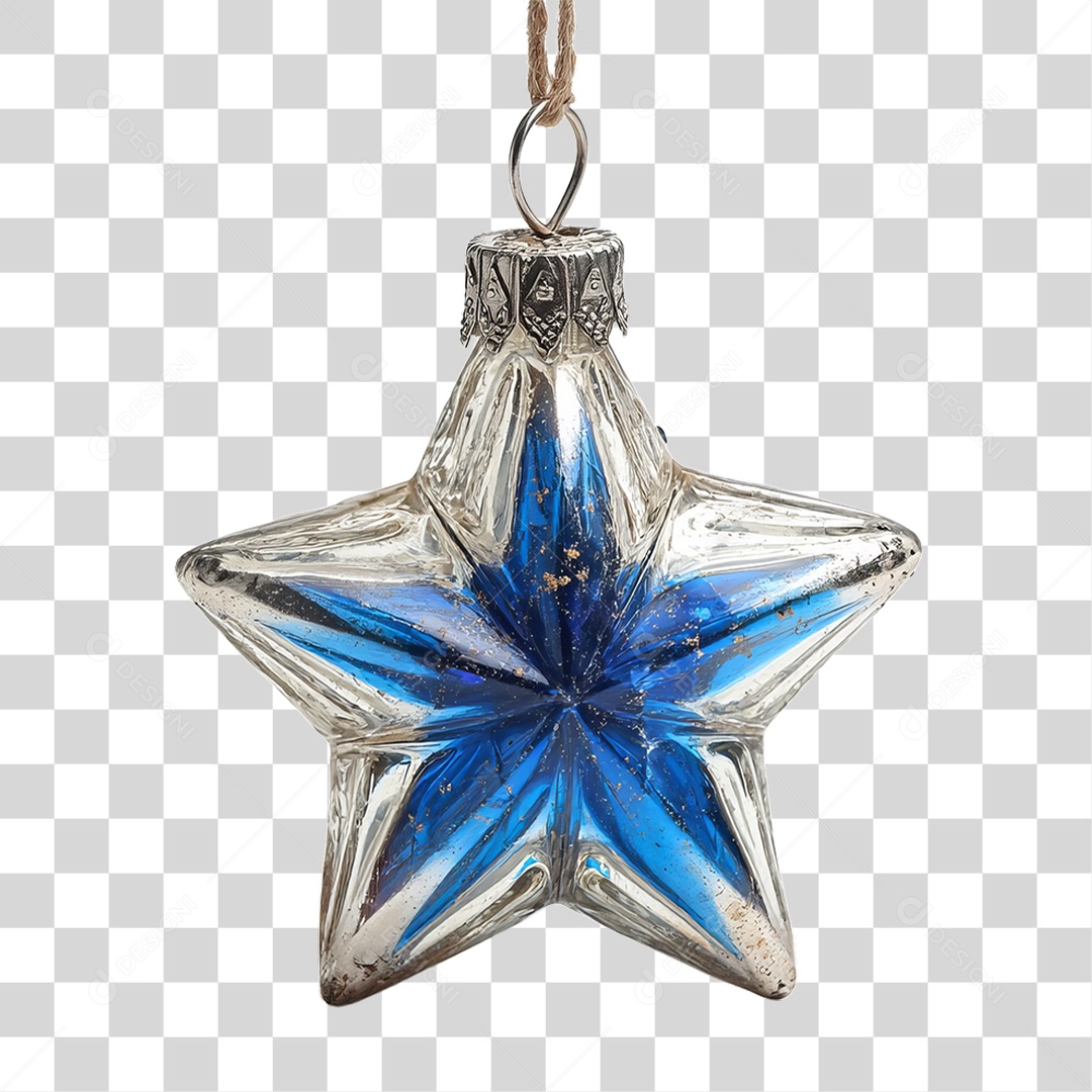 Estrela Enfeite para Decoração de Natal PNG Transparente