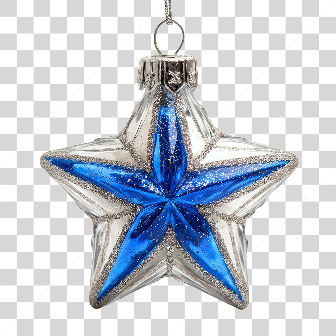 Estrela Enfeite para Decoração de Natal PNG Transparente