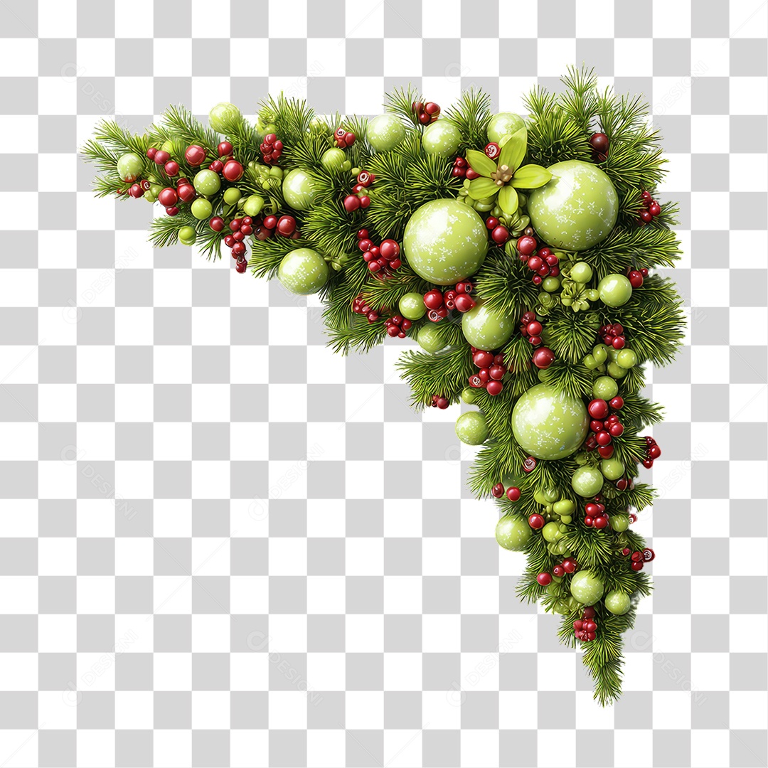 Bolas Enfeites para Decoração de Natal PNG Transparente