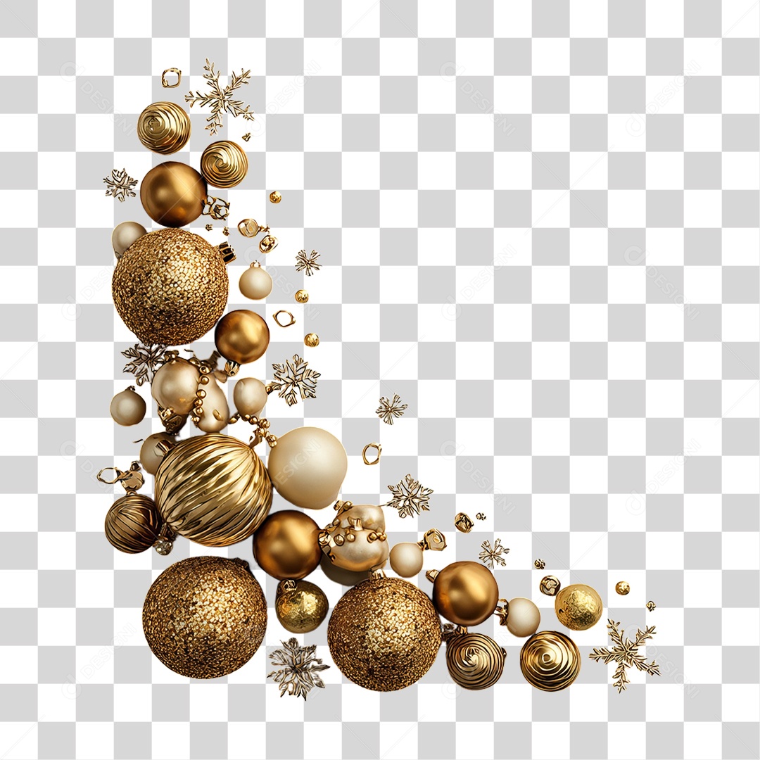 Bolas Enfeites para Decoração de Natal PNG Transparente