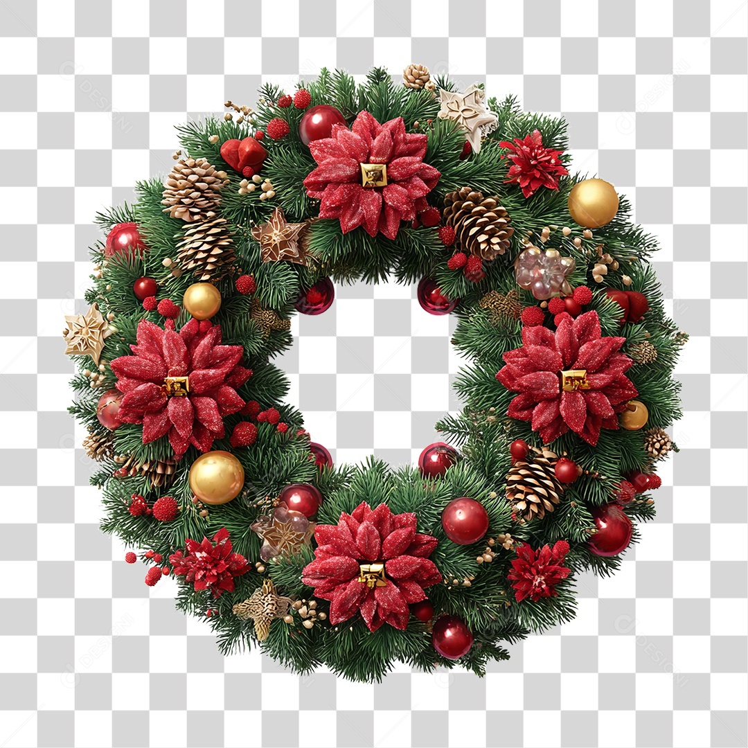 Guirlanda Decoração de Natal PNG Transparente