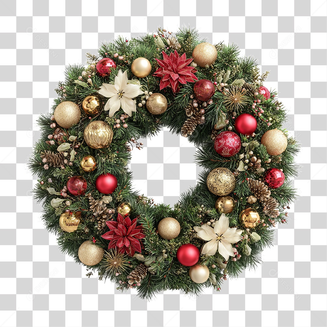 Guirlanda Decoração de Natal PNG Transparente