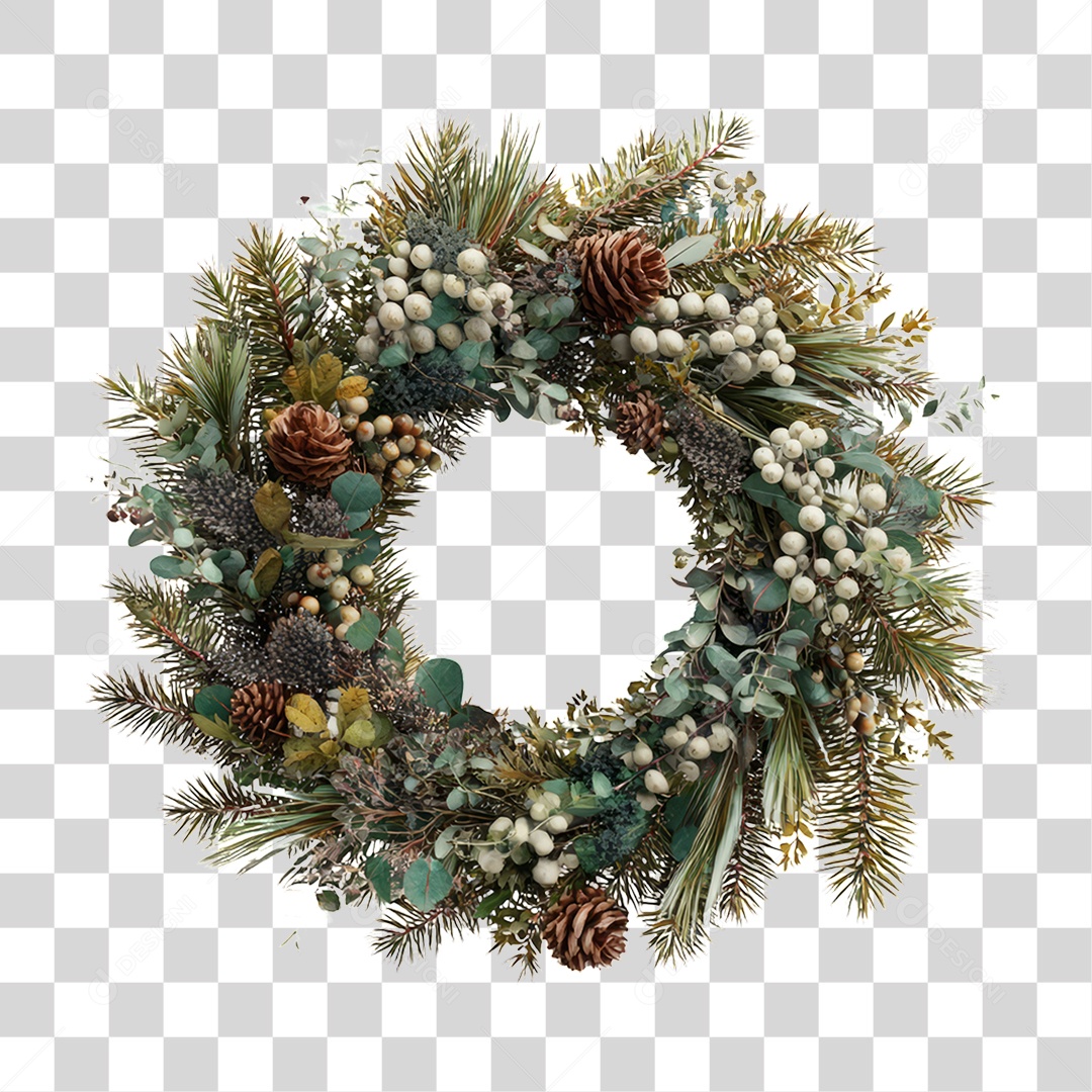 Guirlanda Decoração de Natal PNG Transparente