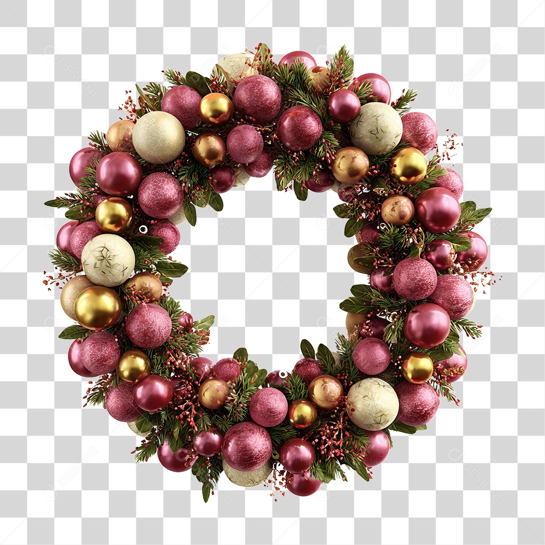 Guirlanda Decoração de Natal PNG Transparente