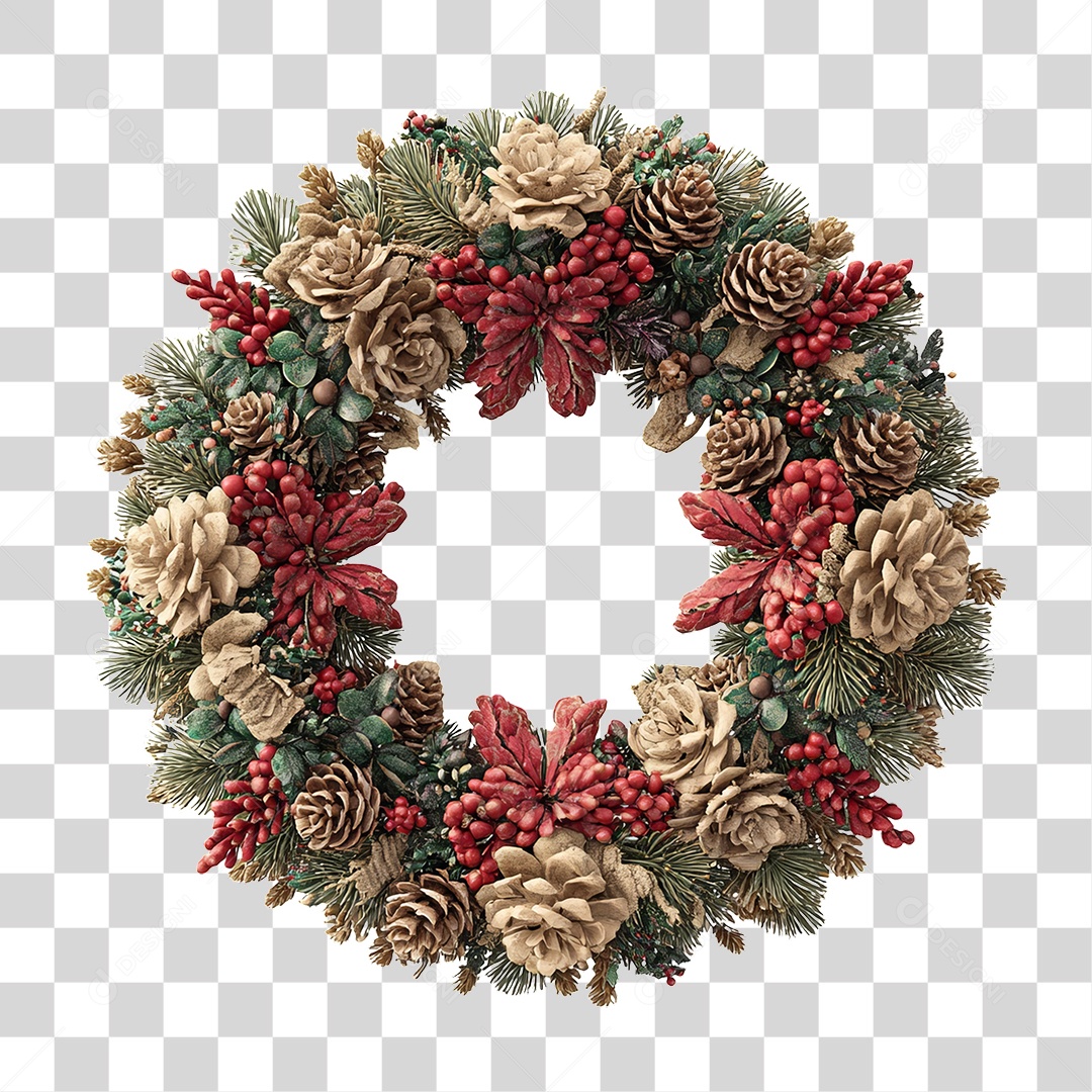 Guirlanda Decoração de Natal PNG Transparente