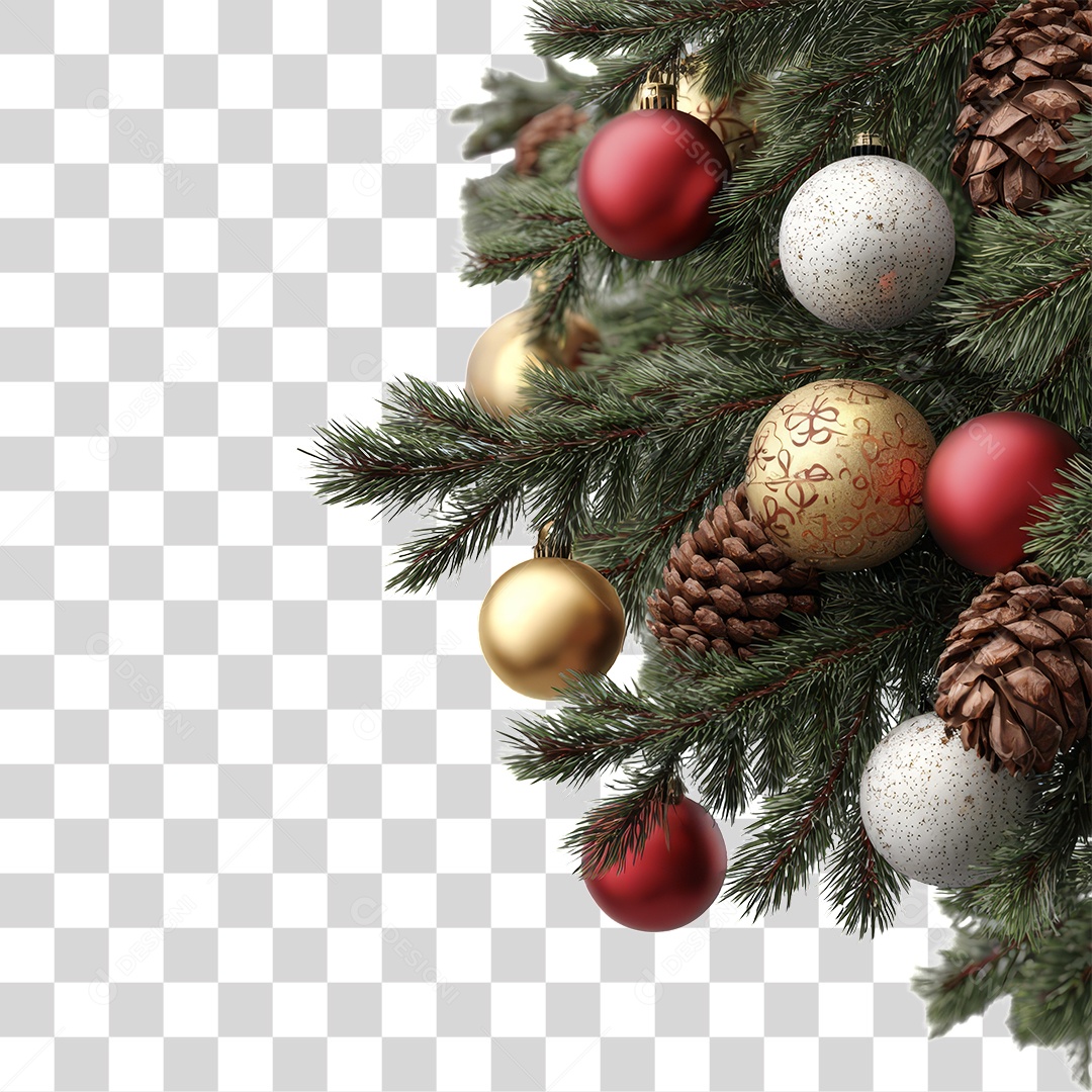 Ramos Galhos Decoração de Natal PNG Transparente