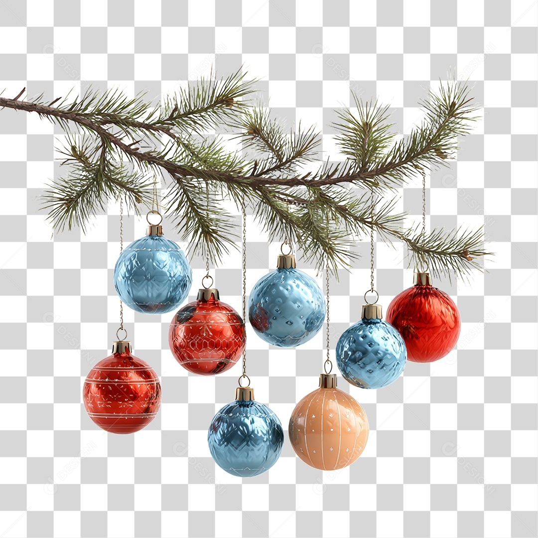 Ramos Galhos Decoração de Natal PNG Transparente