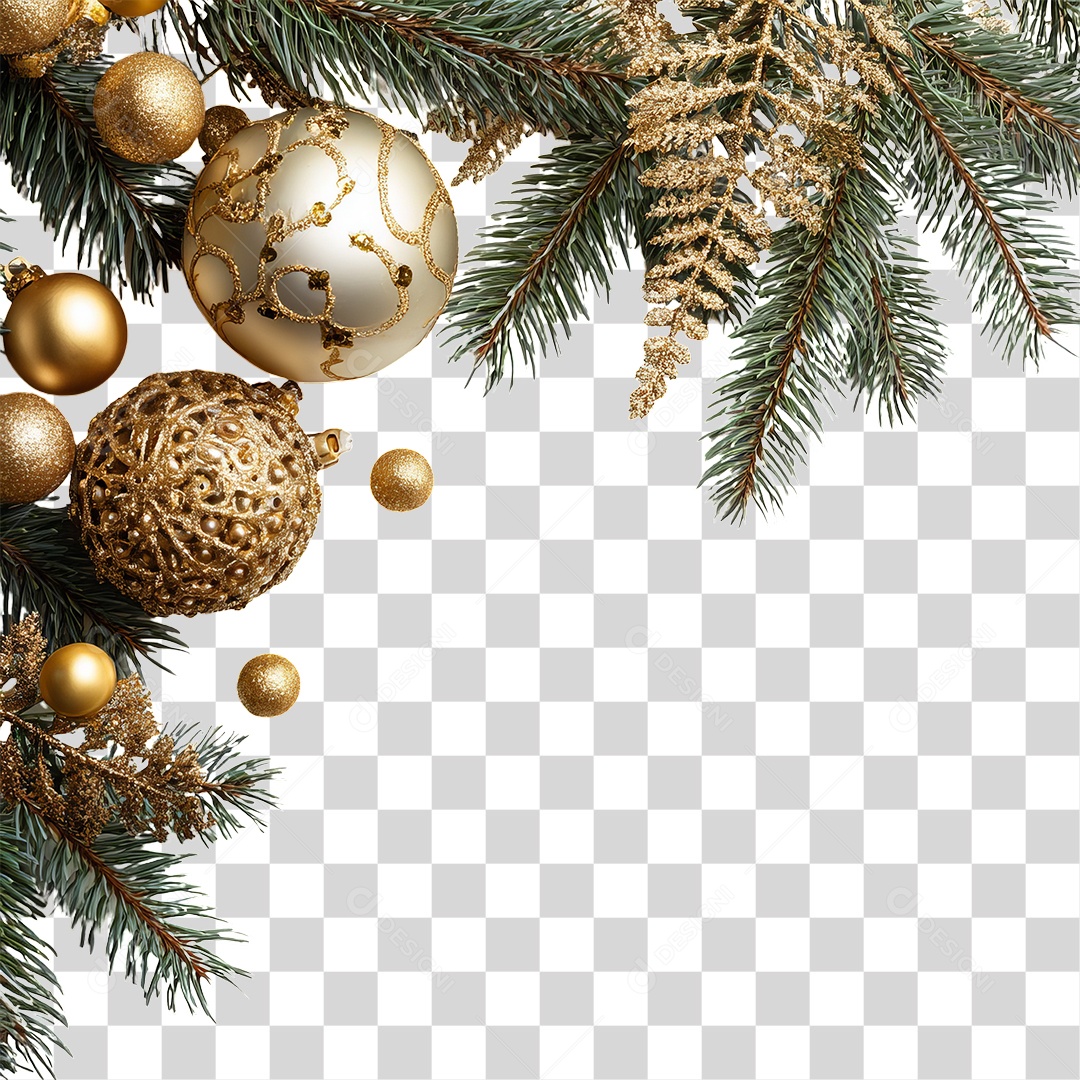 Ramos Galhos Decoração de Natal PNG Transparente