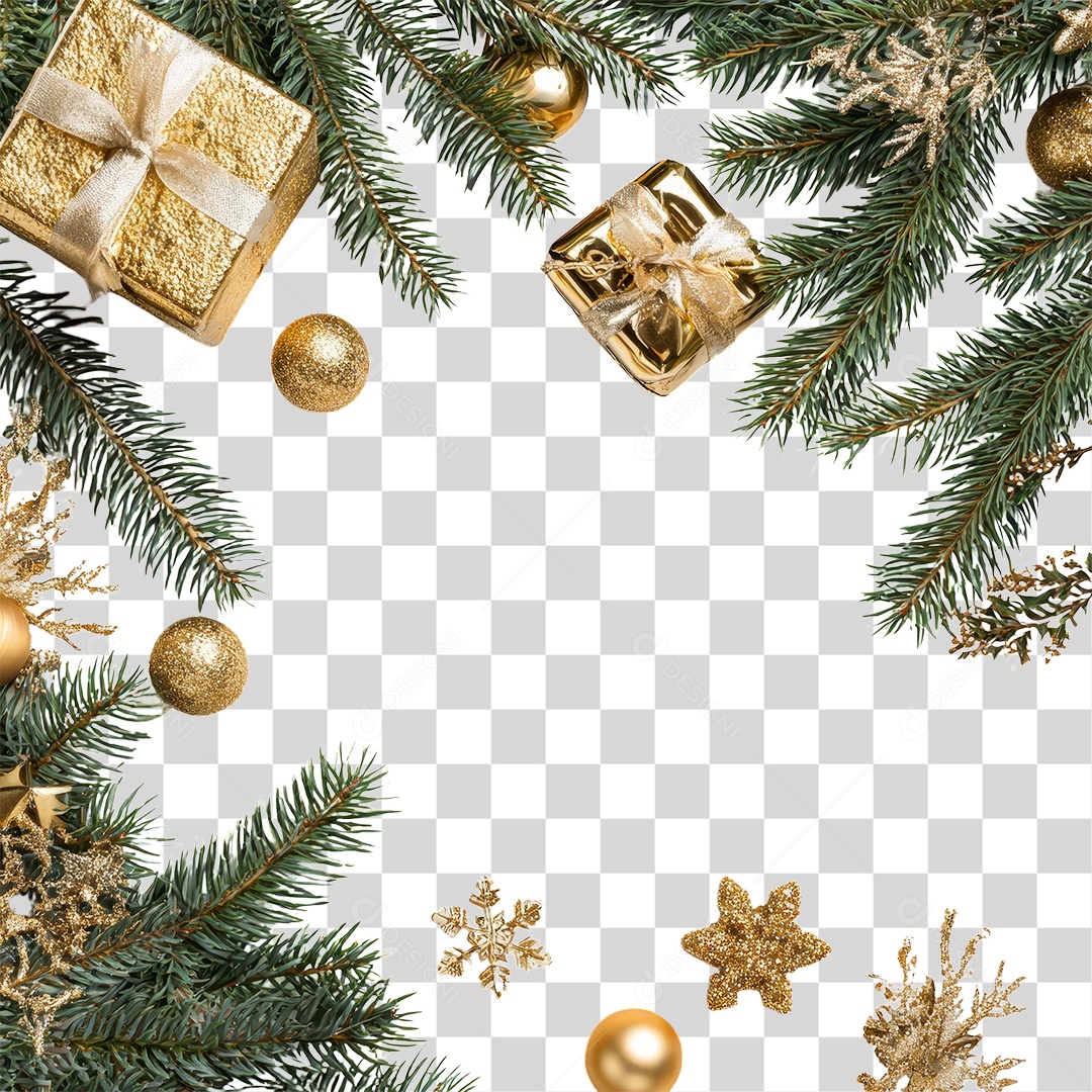 Ramos Galhos Decoração de Natal PNG Transparente