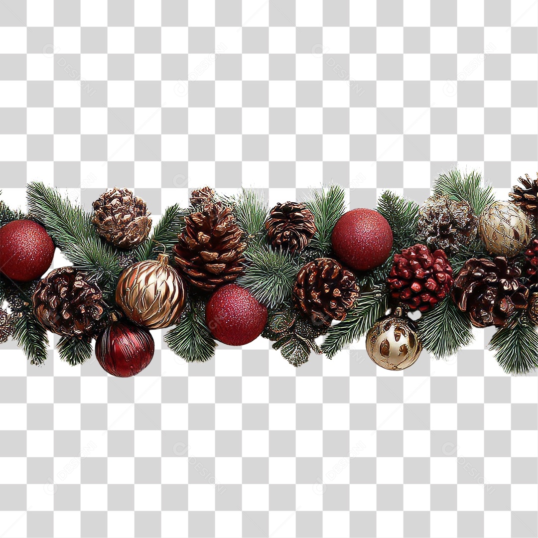 Ramos Decoração de Natal PNG Transparente