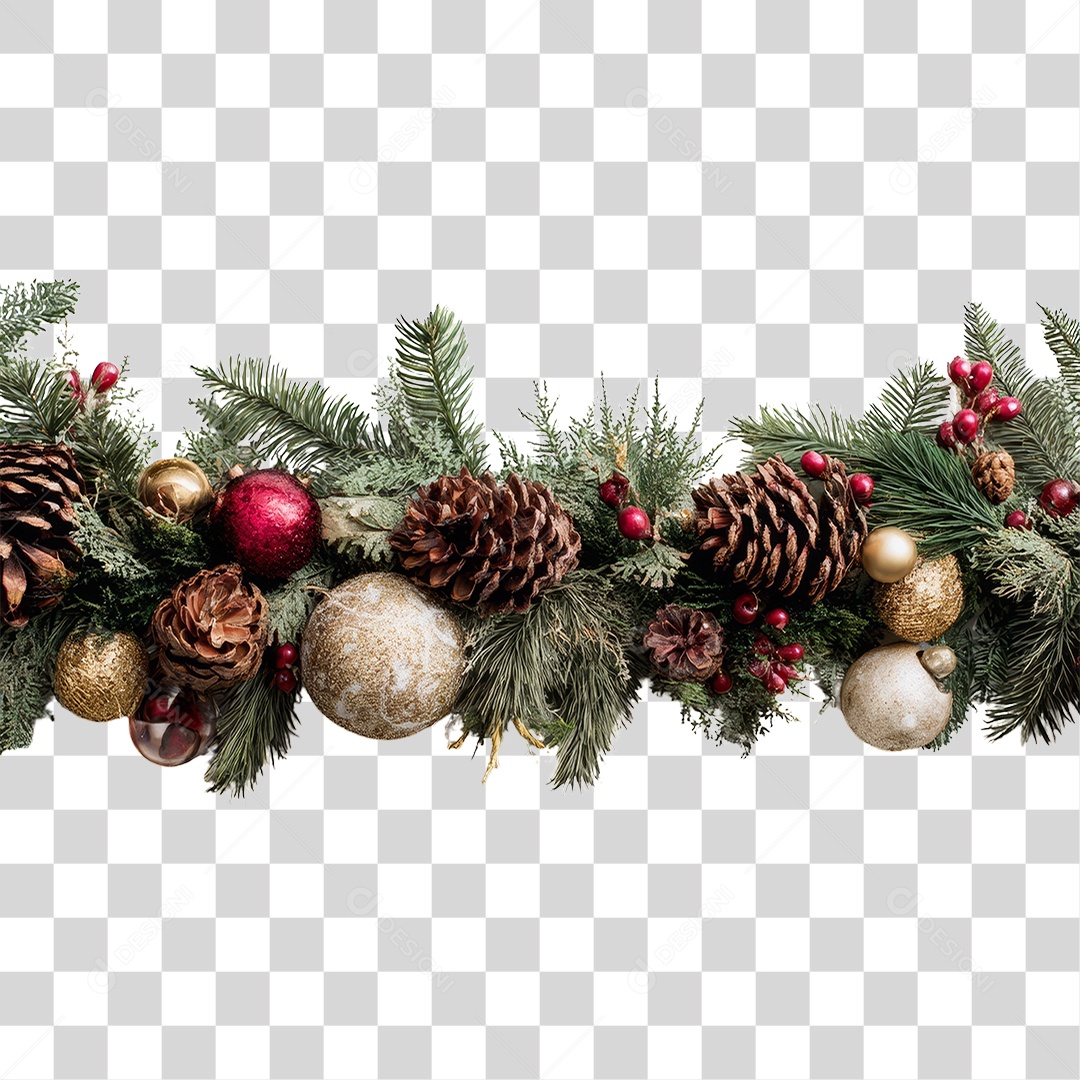 Ramos Decoração de Natal PNG Transparente