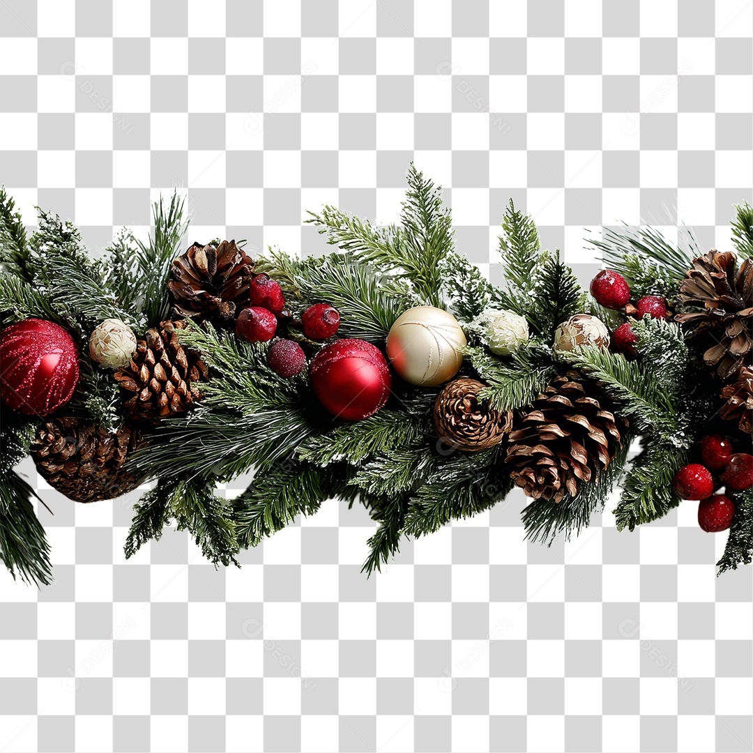 Ramos Decoração de Natal PNG Transparente